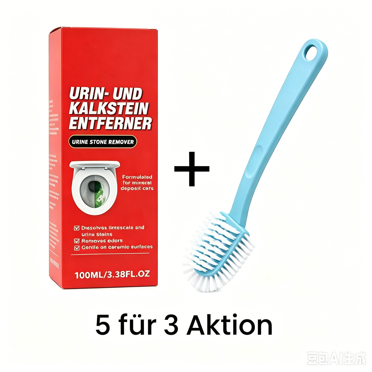❤️🔥 Kraftvoller Kalk- und Urinsteinlöser 🏠🚽  neutralisiert Gerüche, reinigt porentief, schützt Keramik vor Kratzern, wirkt sekundenschnell, ohne Schrubben🔴