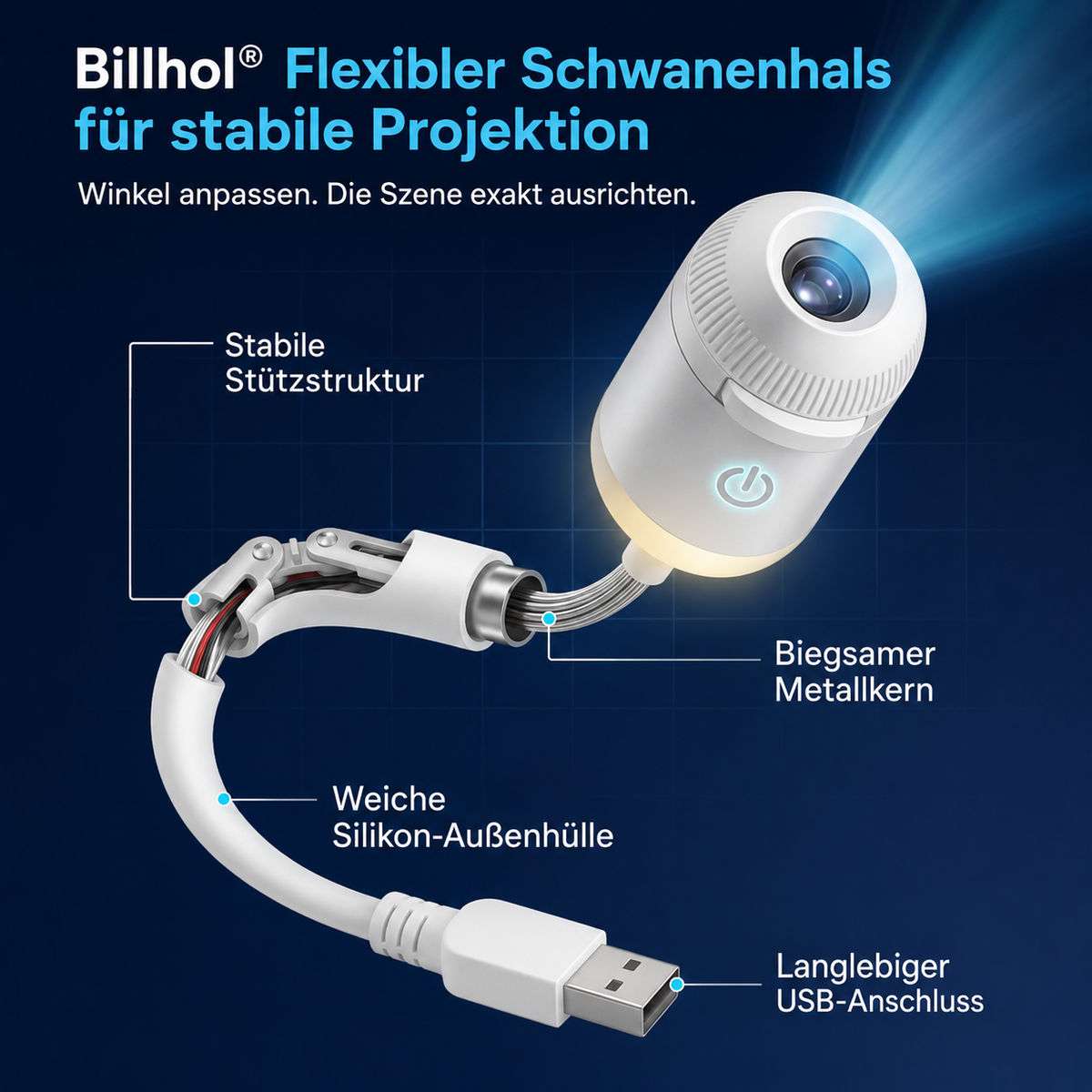 Billhol® Nachtlicht-Projektor – Intelligenter holografischer Sternprojektor🐰